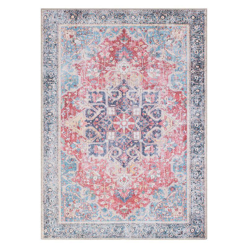 Bohemian Medallion 5'x7' Multicolor Easy-Care Synthetic Rug