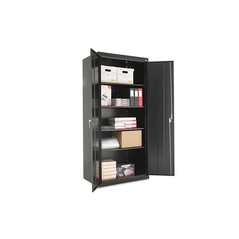 Alera 78" Black Heavy-Duty Steel Storage Cabinet with Adjustable Shelves