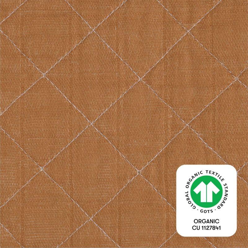 Burnt Sienna Quilted Muslin Changing Pad Cover