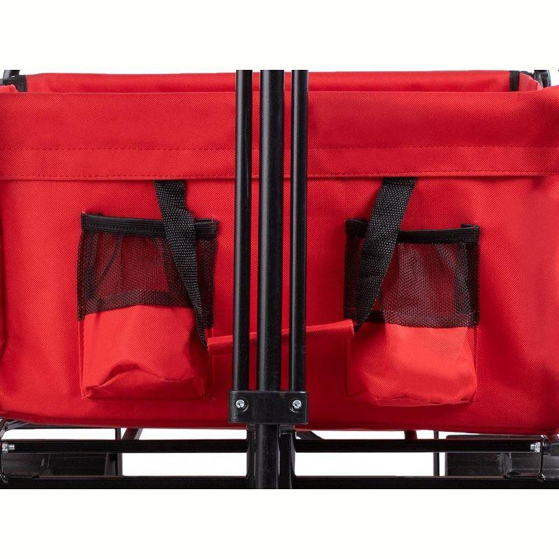Monoprice Heavy Duty All Terrain Collapsible Outdoor Wagon, Red - Durable, 600D Oxford, Mildew and UV Resistant - Pure Outdoor Collection