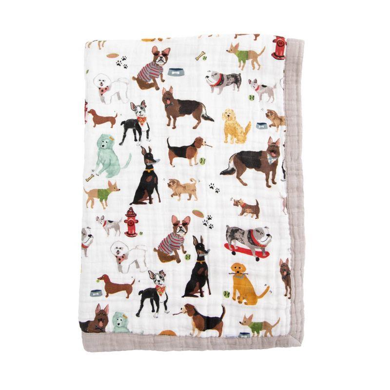 Little Unicorn Cotton Muslin Baby Receiving Quilt - Woof