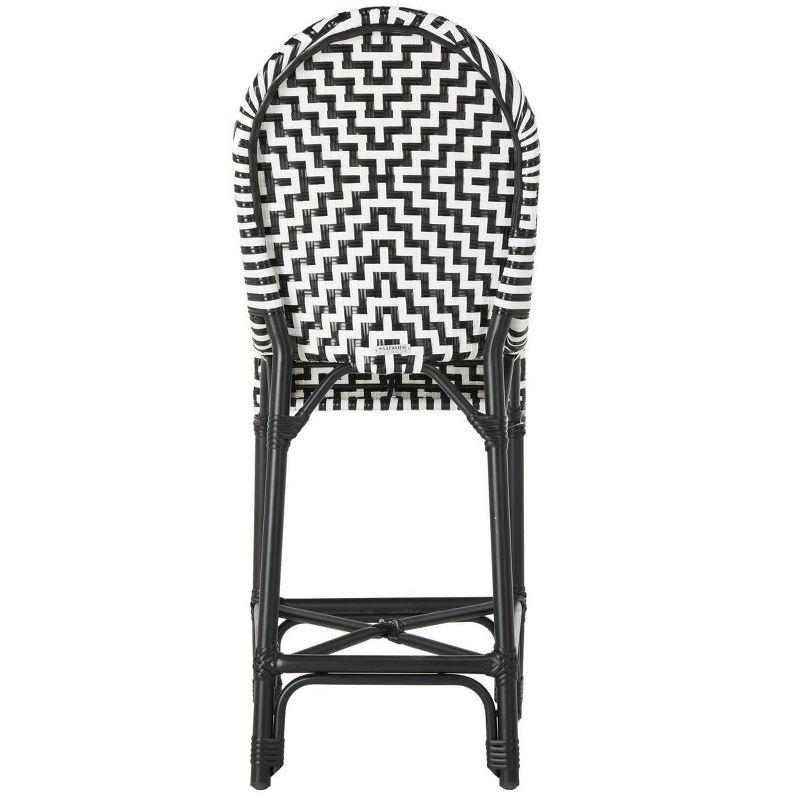 Shea Counter Stool - Black/White - Safavieh