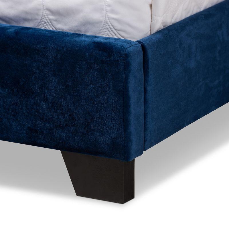 Candace Velvet Upholstered Bed - Baxton Studio