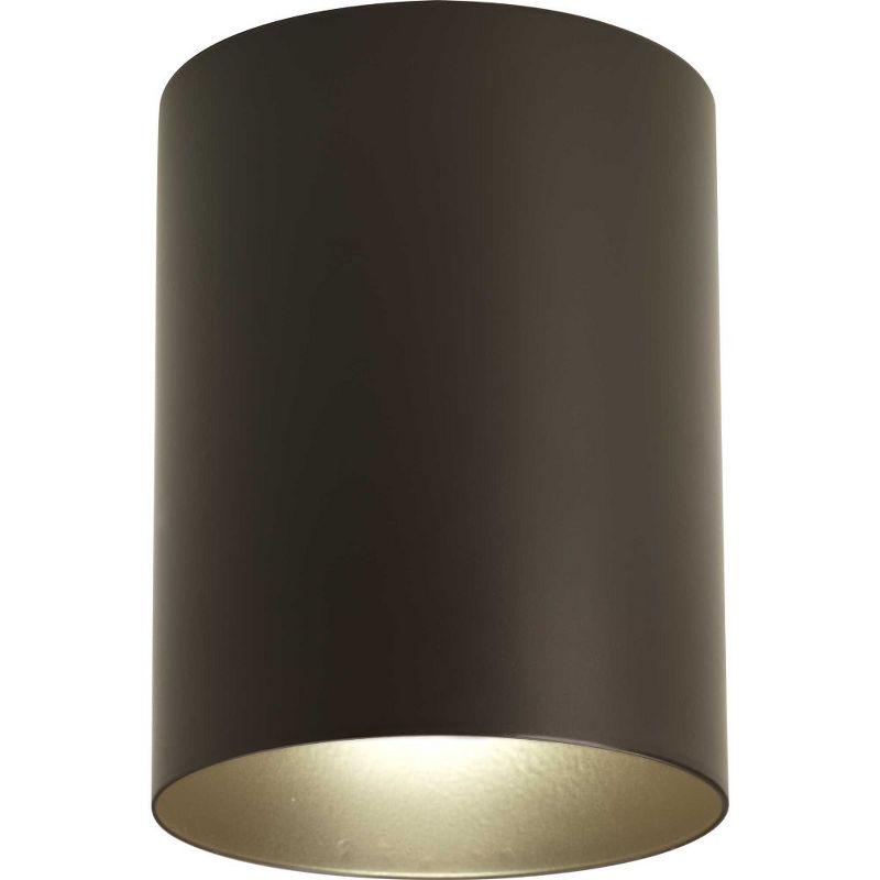 Progress Lighting, Cylinder, 1 Light, Flush Mount, Antique Bronze, Aluminum, LED, 5" Flush Mount Cylinder