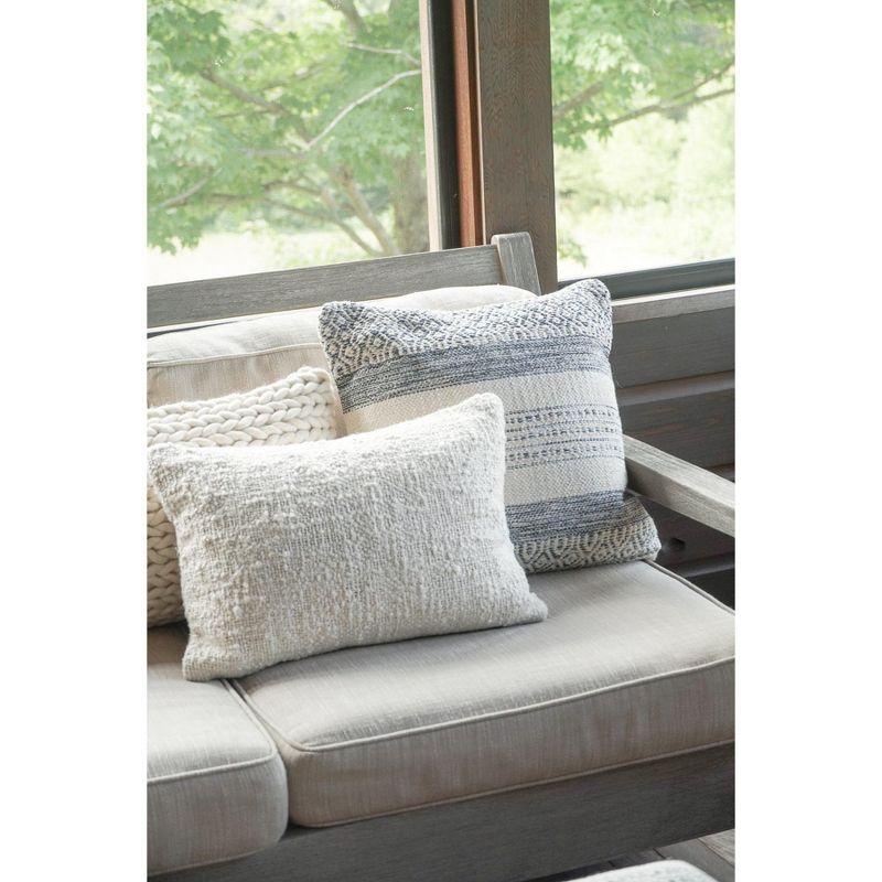 Soft Cozy White Boucle Down Alternative Pillow 15x15