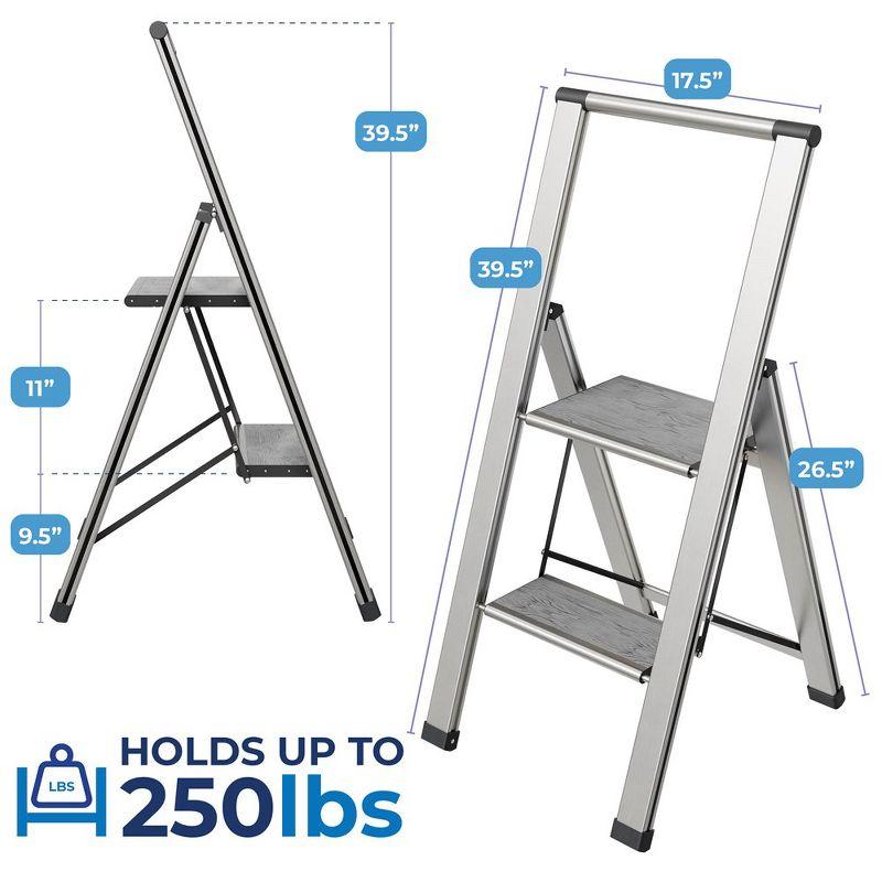 Sorfey Sorfey Step Ladders 2 - Step Steel Lightweight Folding Step Stool