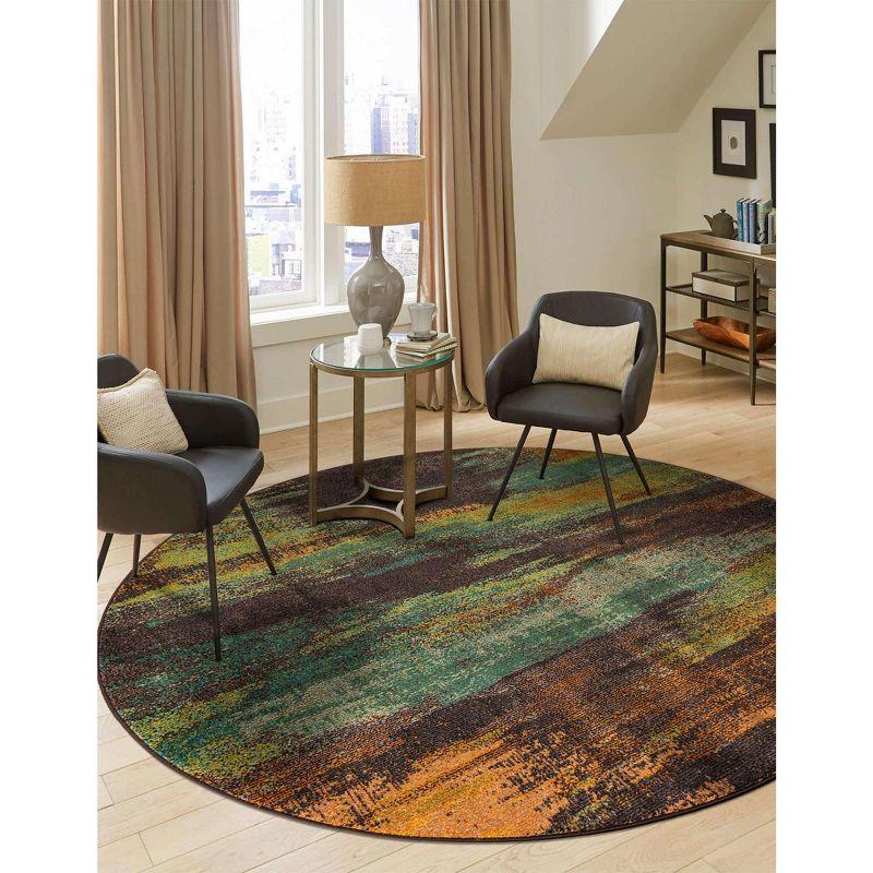 Unique Loom 8' 0 x 8' 0 Jardin Lilly Multi Area Rug