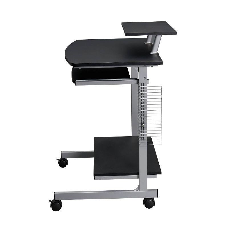 Techni Mobili Solid Wood Top Metal Base Standing Desk