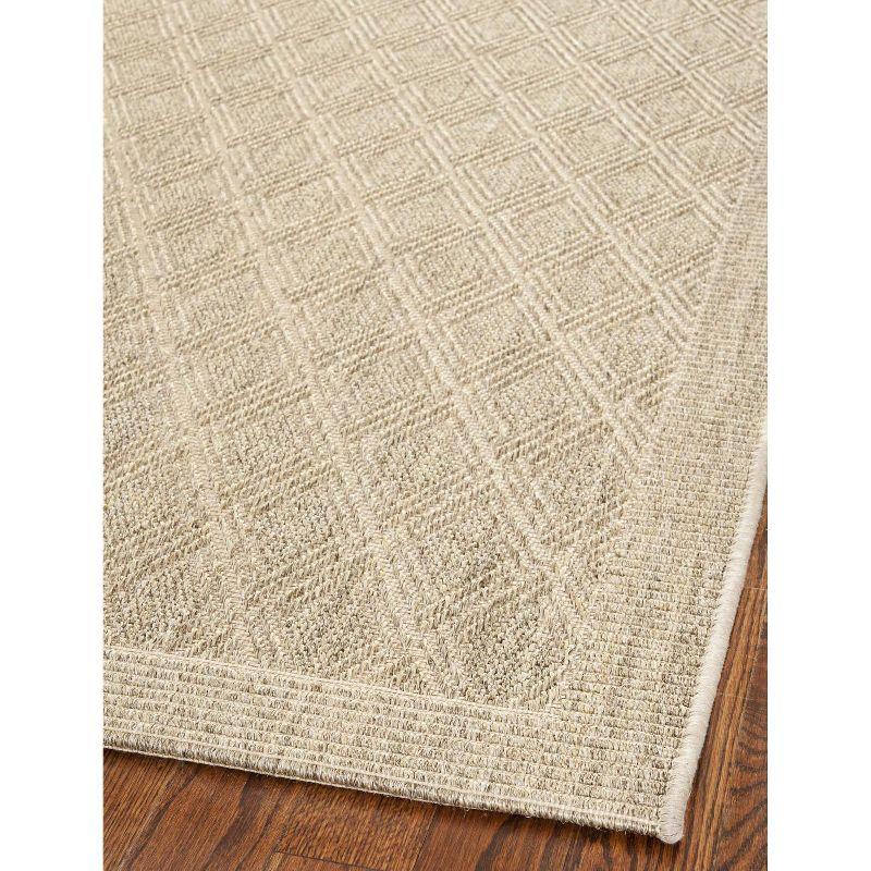 Sisal Sand Geometric 5' x 8' Hand-Knotted Area Rug