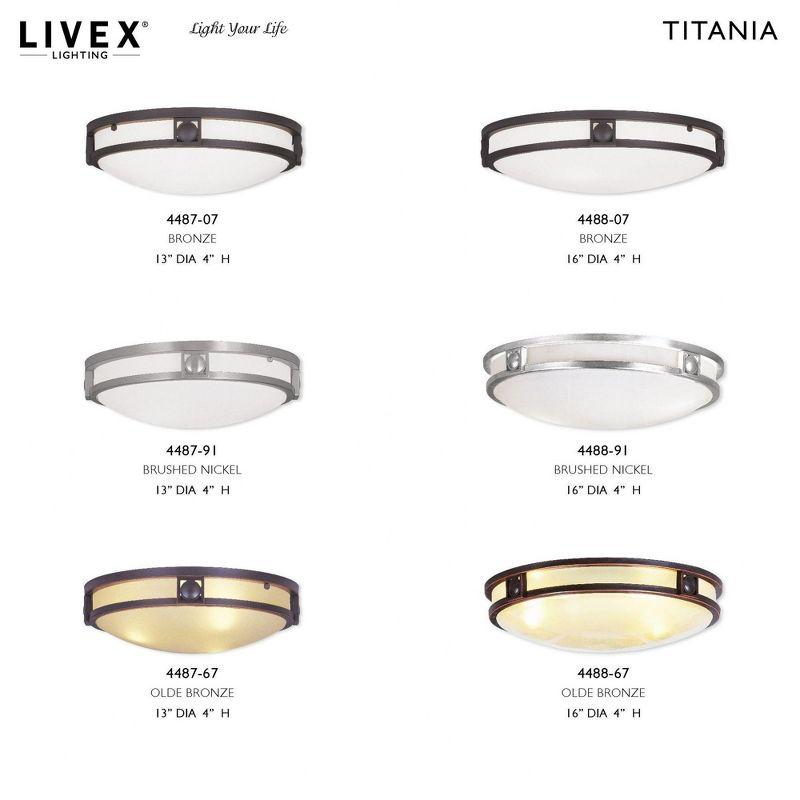 Livex Lighting Titania 2 - Light Flush Mount in  Bronze