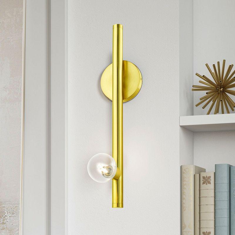 Livex Lighting Bannister 1 - Light Wall Light in  Satin Brass