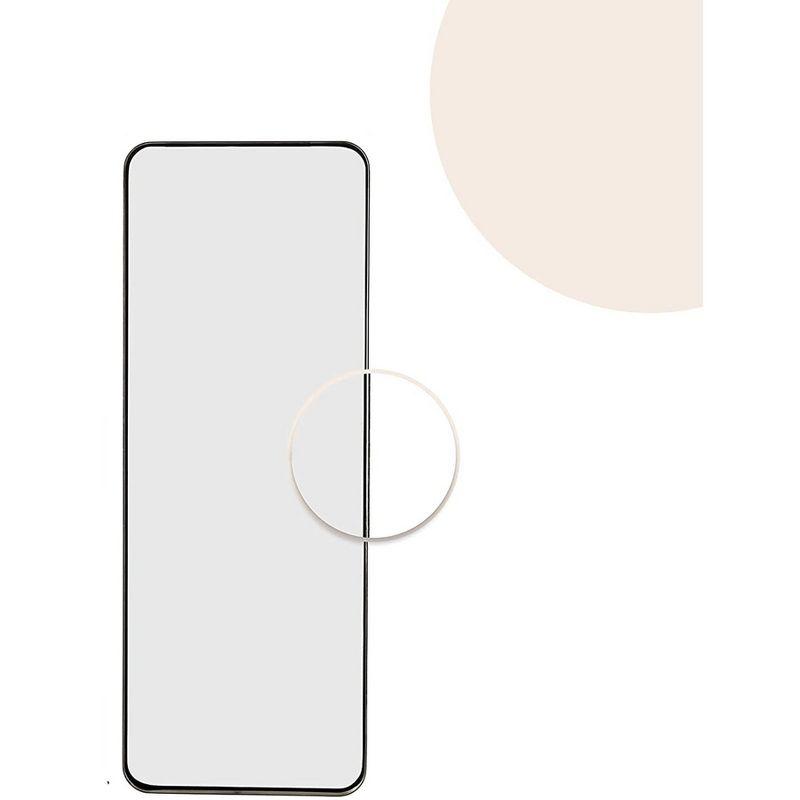 Hamilton Hills 18" x 48" Metal Black Framed Brushed Rectangular Wall Mirror