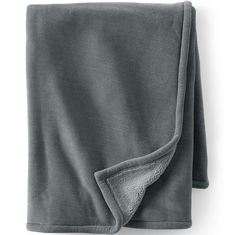 Graphite Chenille and Sherpa Reversible Throw Blanket