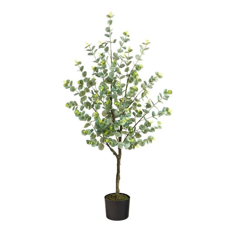 Nearly Natural 4-ft Potted Eucalyptus Artificial Tree