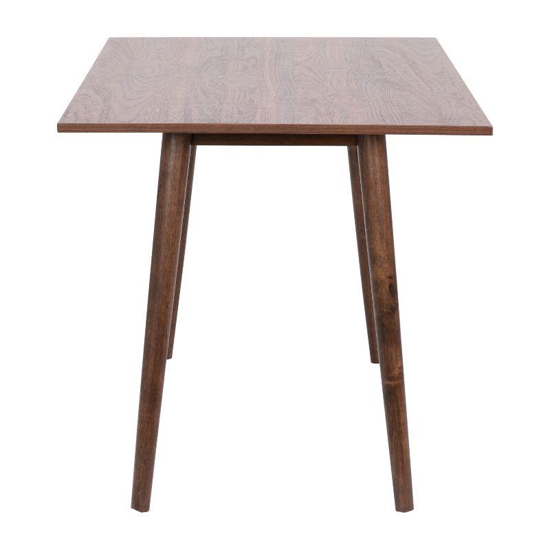 Flash Furniture Hatfield 47 Inch Mid-Century Modern Wood Dining Table, Wood Kitchen Table, Dark Walnut