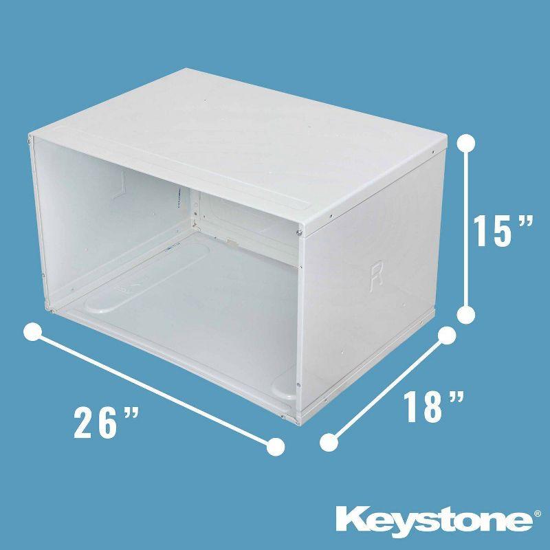 Keystone 26" Wall Sleeve AC: White Through Wall Air Conditioner Sleeve, No Assembly Required, 1 Year Warranty