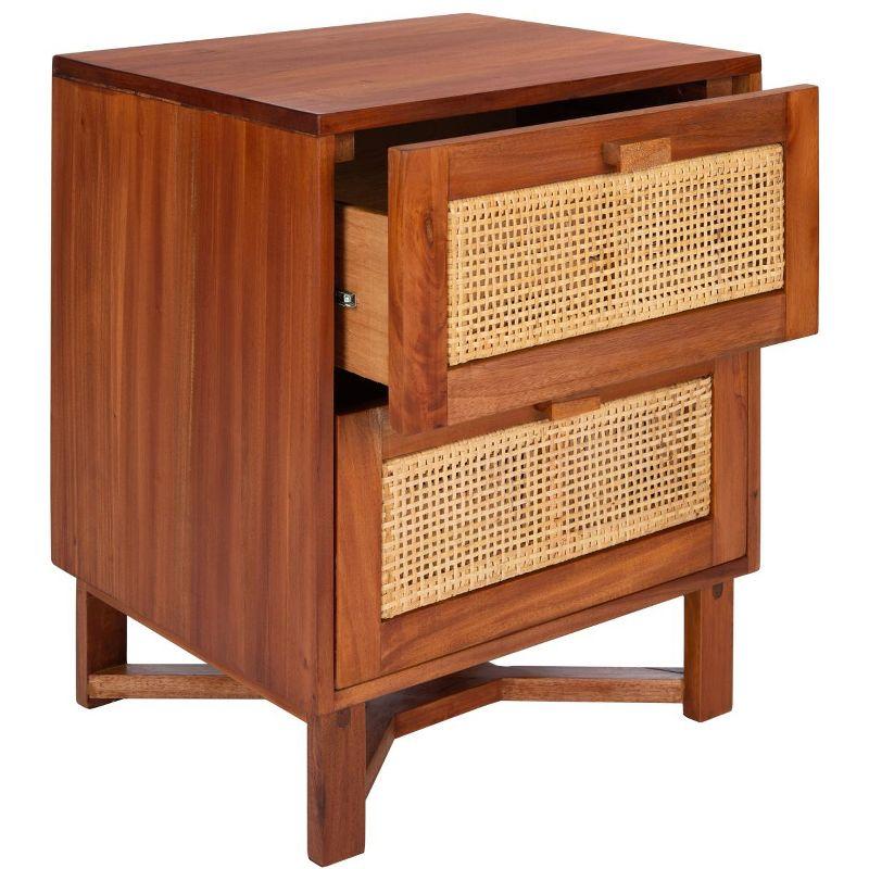 Hedwig 2 Drawer Nightstand - NST4007 - Natural - Safavieh