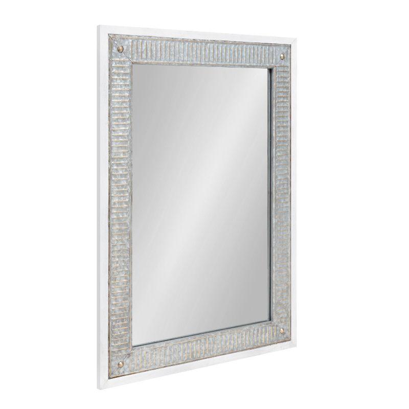 27" x 39" Deely Rectangle Wall Mirror White - Kate & Laurel All Things Decor: Vintage-Inspired, Farmhouse Style, No Assembly Required