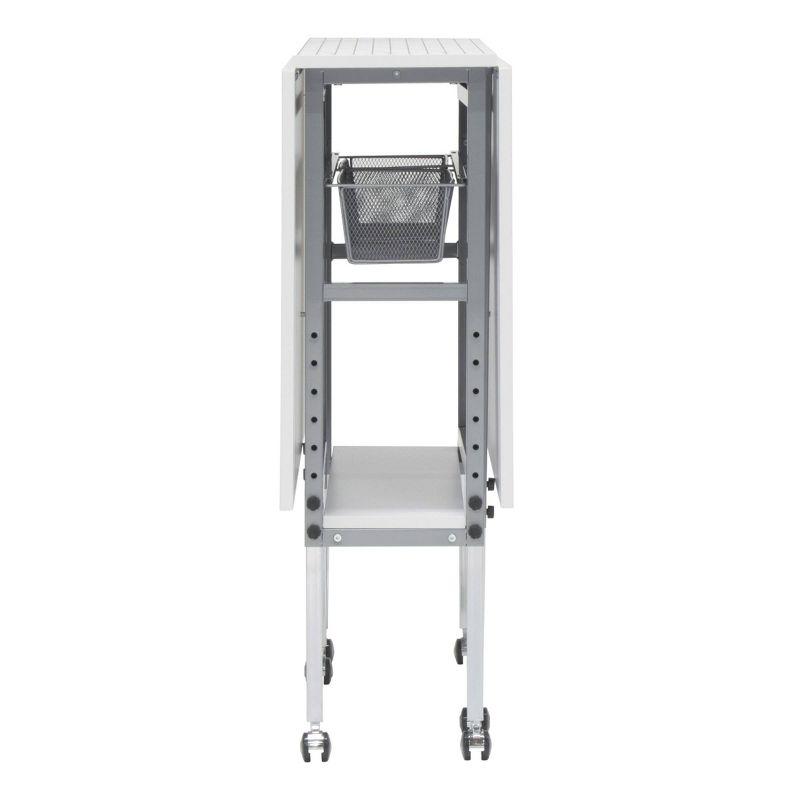 58.5'' x 36.75'' Foldable Sewing Table with Wheels