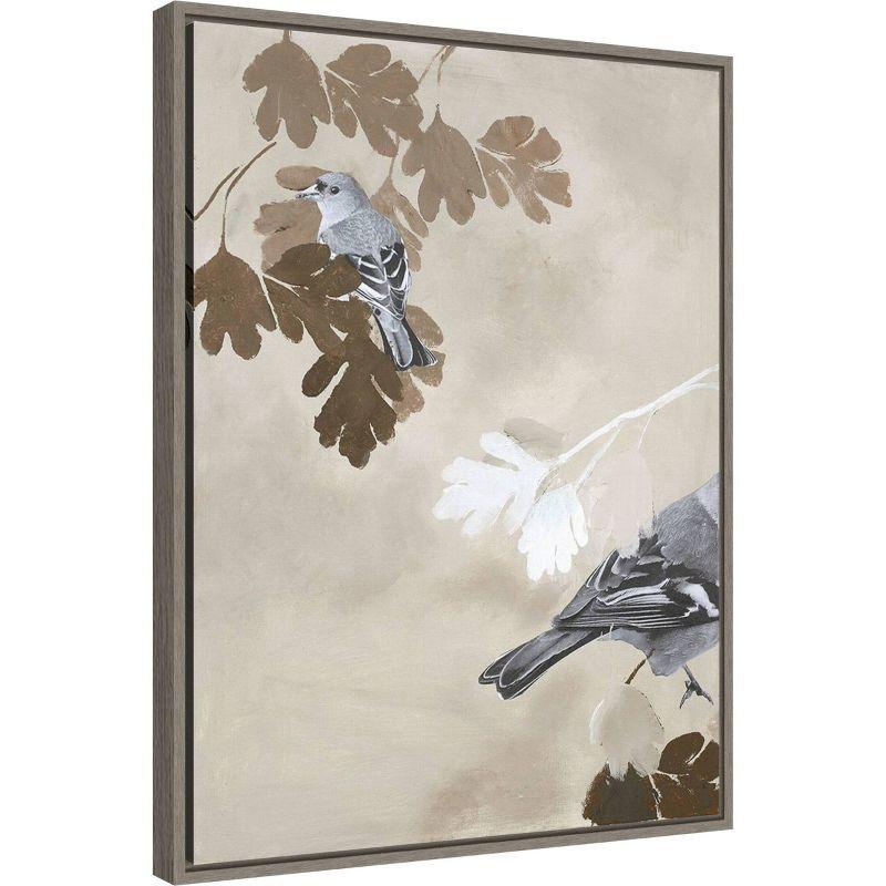 18" x 24" Bird 3 by Design Fabrikken Framed Canvas Wall Art - Amanti Art