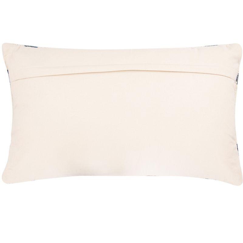 Storied Home Woven Wool Blend Pattern Lumbar Pillow, Multicolor