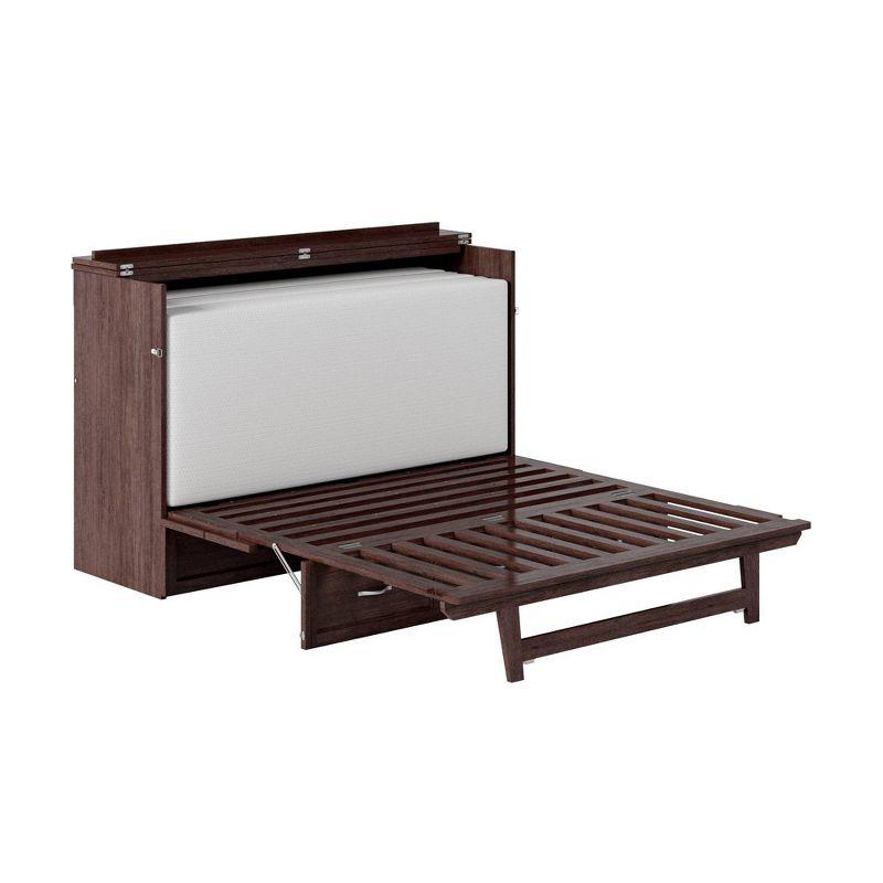 Elegant Northfield Queen Murphy Bed Chest with CoolSoft Mattress