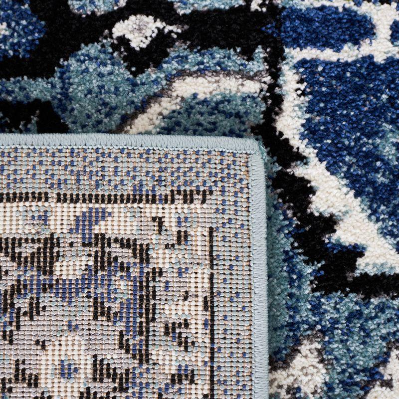 Vintage Hamadan VTH259 Power Loomed Area Rug - Blue/Light Green - 4'x6' - Safavieh.