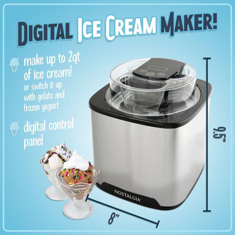 Nostalgia 2-Quart Digital Ice Cream Maker