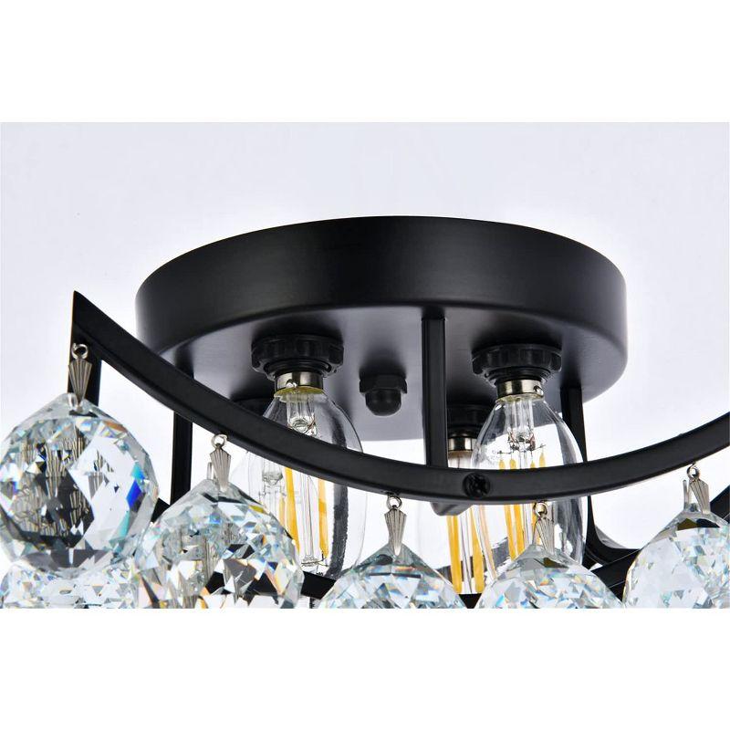 Elegant Lighting Corona 10 inch black flush mount