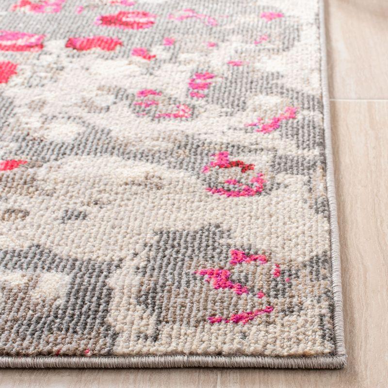Madison MAD425 Power Loomed Indoor Area Rug - Grey/Red - 5'3"x7'6" - Safavieh