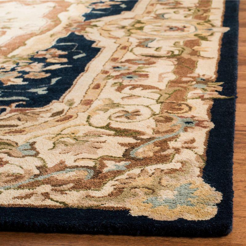 Empire EM824 Hand Tufted Indoor Area Rug - Navy/Beige - 4'x6' - Safavieh