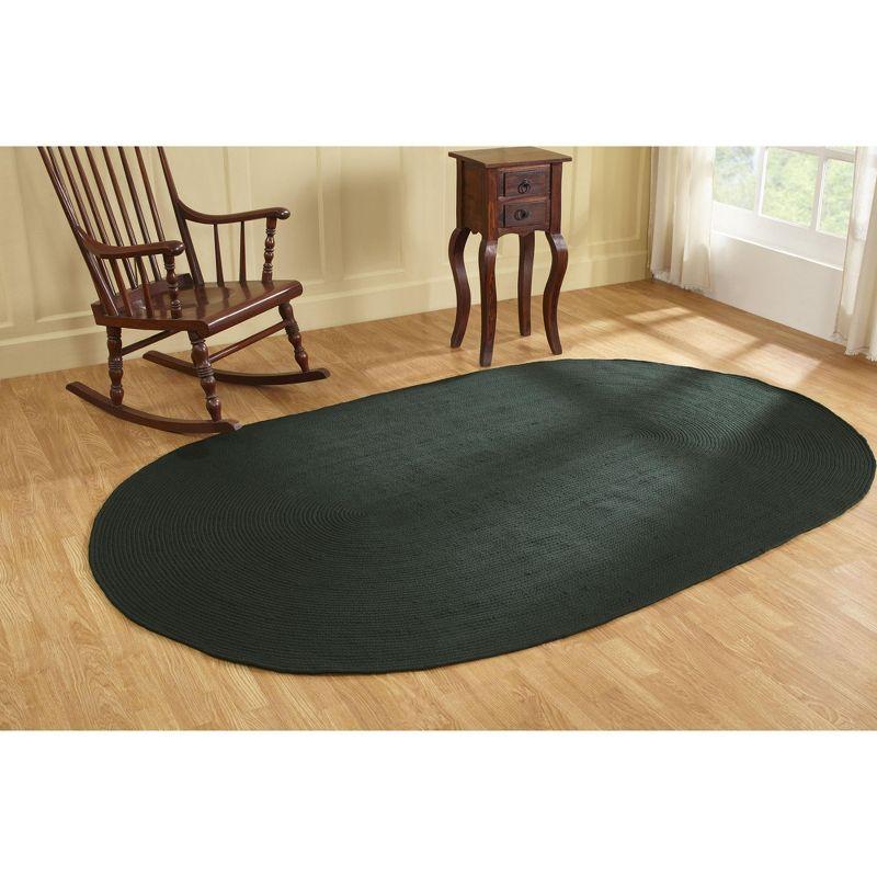 Alpine Hunter Solid Braided Oval Synthetic Rug