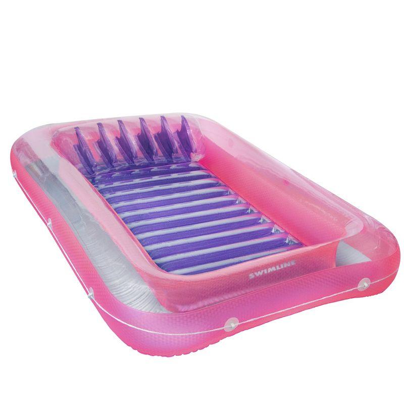 71" Pink and Purple Inflatable Vinyl Pool Lounger