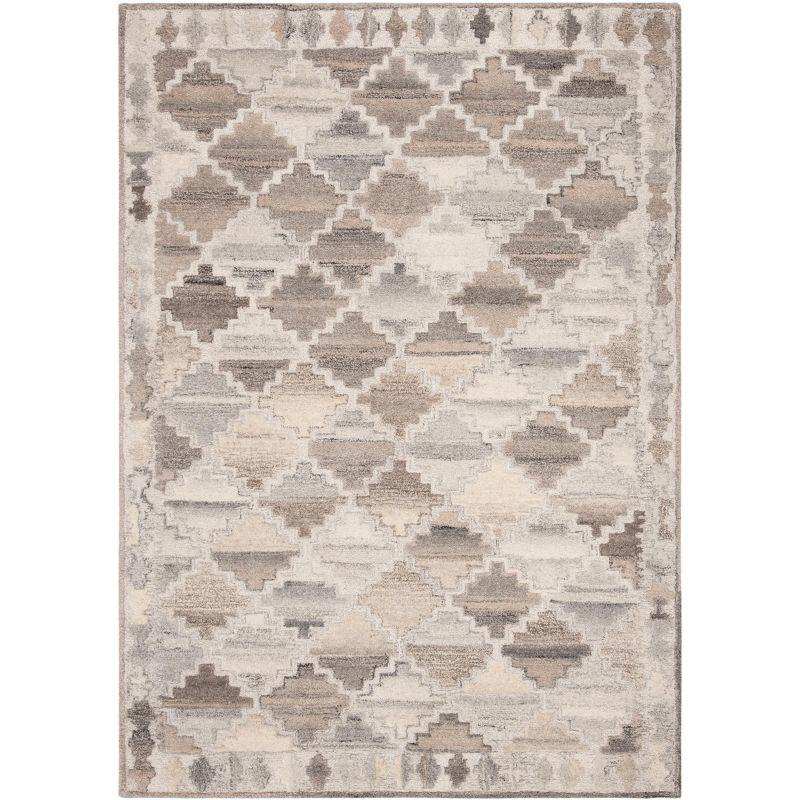 Wyndham WYD803 Hand Tufted Indoor Area Rug - Grey/Taupe - 5'x8' - Safavieh