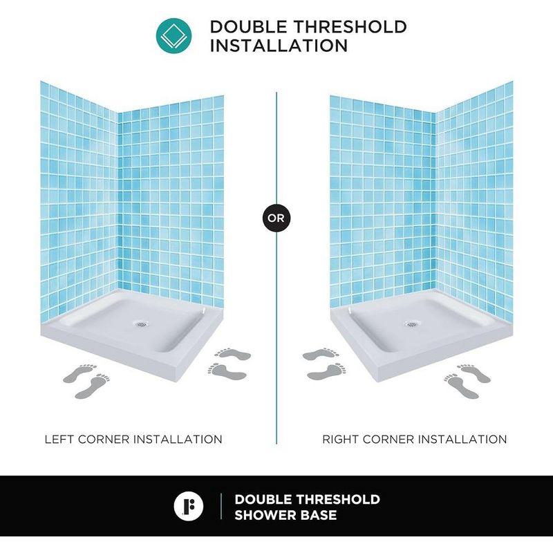 Fine Fixtures Double Threshold Acrylic Shower Base