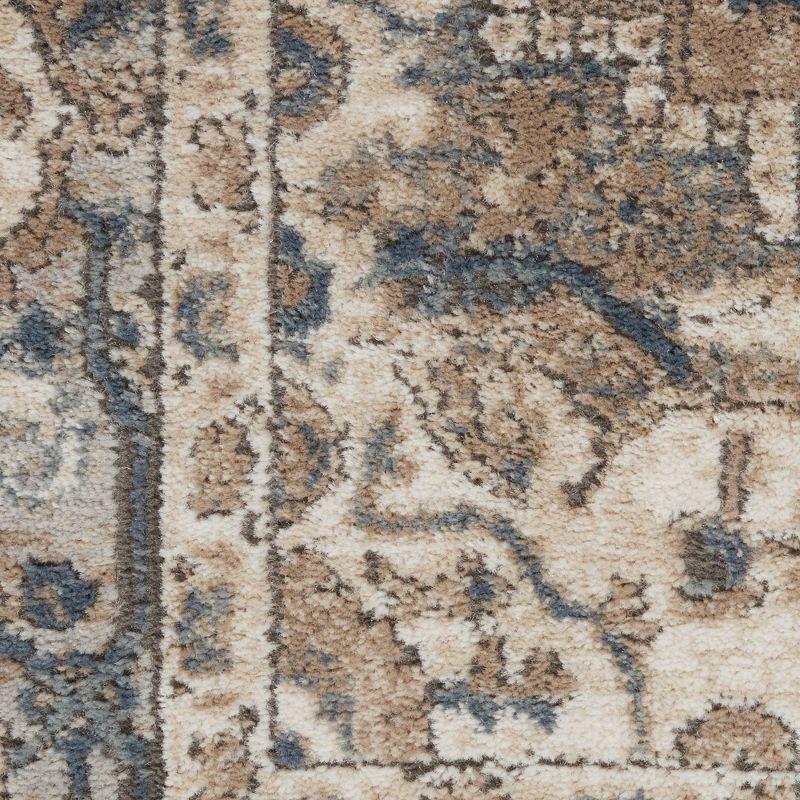 Nourison Concerto Center Medallion Indoor Rug Beige Grey 5'3" x 7'3"