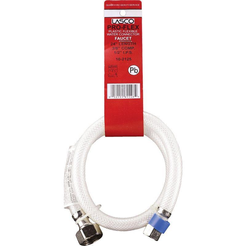 Lasco  3/8 In. C x 1/2 In. FIP x 24 In. L Braided Poly Vinyl Faucet Connector