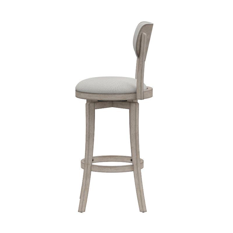 Sloan Barstool Gray - Hillsdale Furniture: Swivel, Upholstered, Aged Wood Finish, 43.5" Height