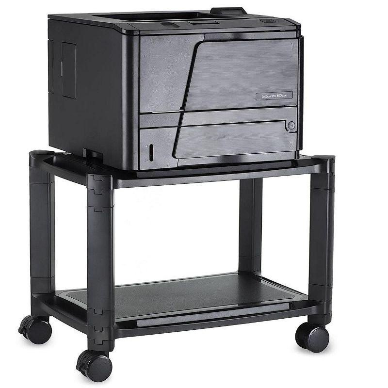 Mount-it Mount-It! Height Adjustable Under Desk Printer Stand with Wheels, Rolling Printer Cart
