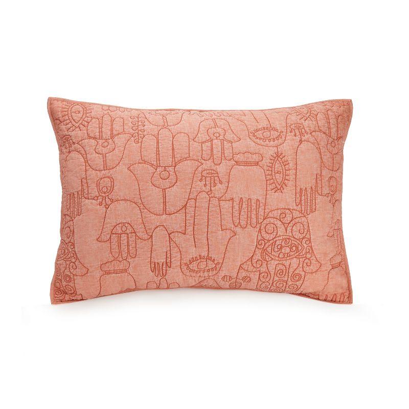 Jungalow Hamsa Solid Embroidered 3-Piece Quilt Set