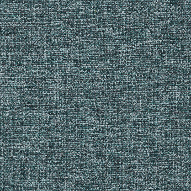 HomePop Round Storage Ottoman Teal Tweed
