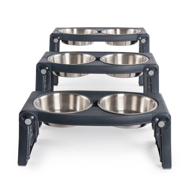 Dexas Adjustable Height Stainless Steel Dog Bowl