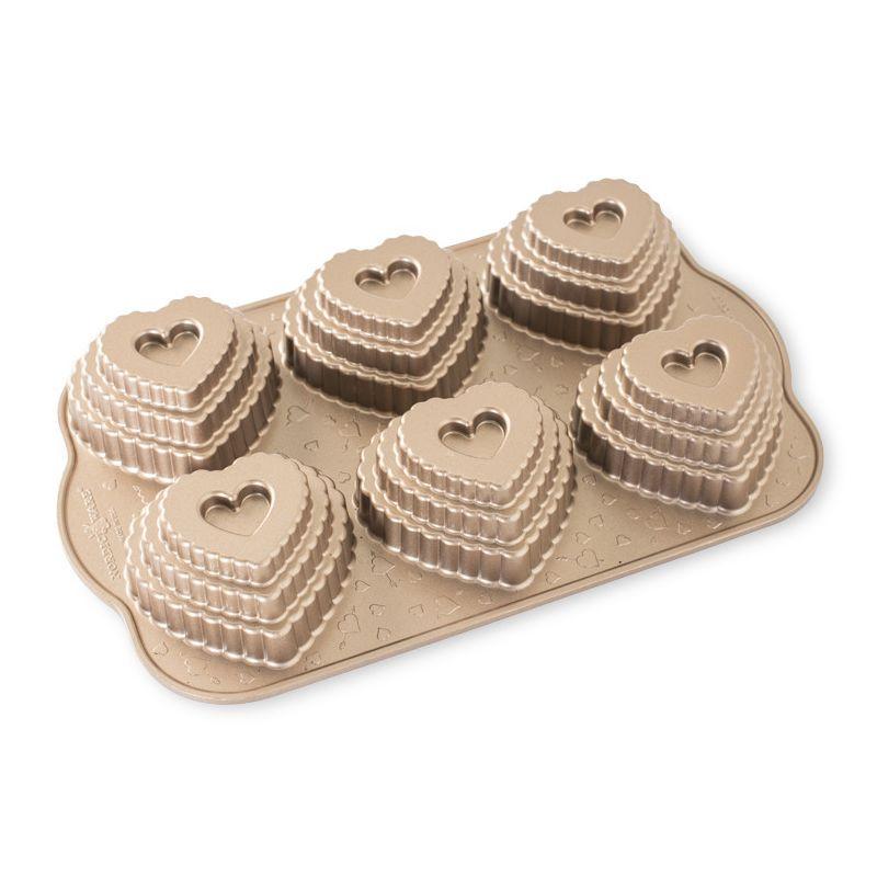 Nordic Ware Nordic Ware Non-Stick Novelty Tiered Hearts Cakelet Pan