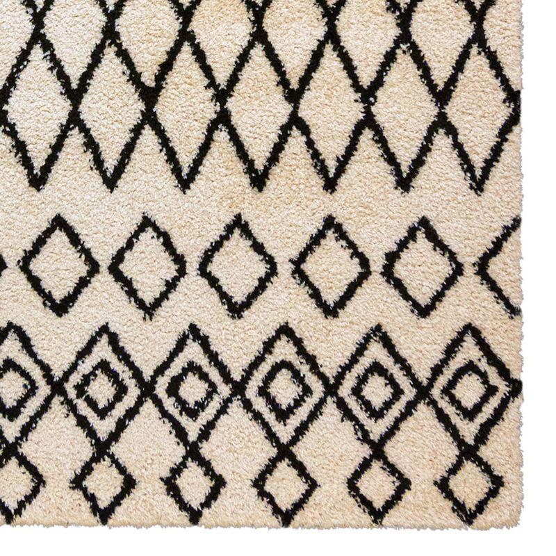 Gertmenian Thayer Jamila Bohemian Geometric Bedroom Livingroom Easy Care Plush Microfiber Shag Indoor Area Rug