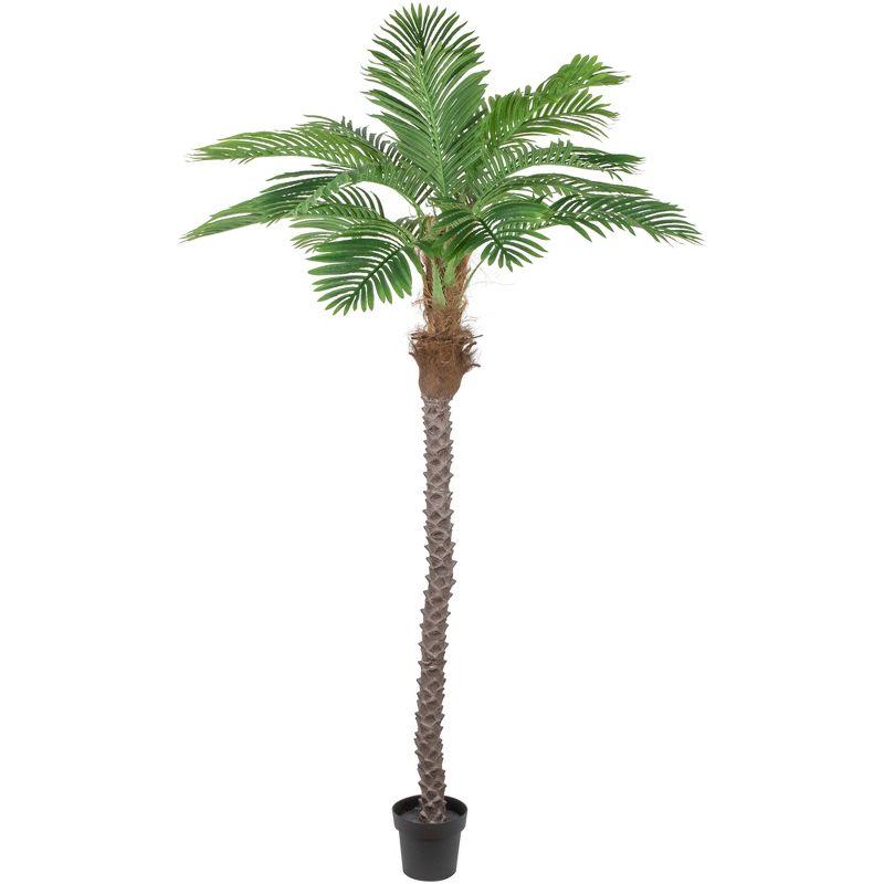 7.25' Artificial Potted Phoenix Palm Tree Unlit