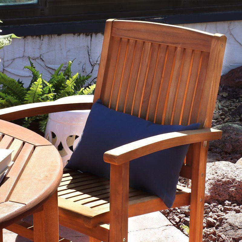 Red Barrel Studio® Vivioville Solid Teak Outdoor Stackable Dining Chair