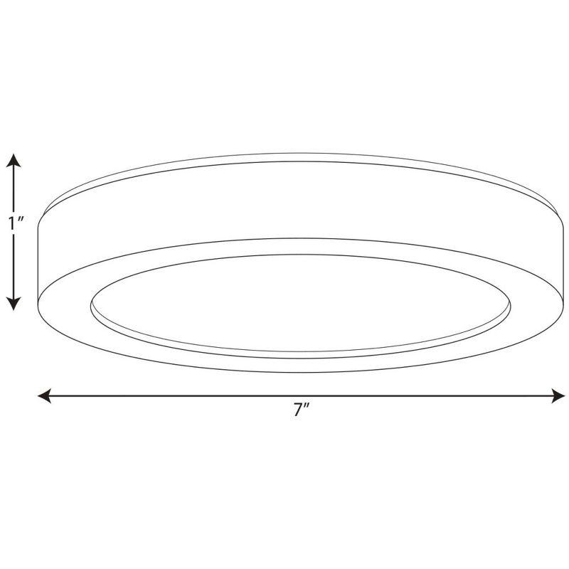 7-Inch White Glass LED Surface Mount Light