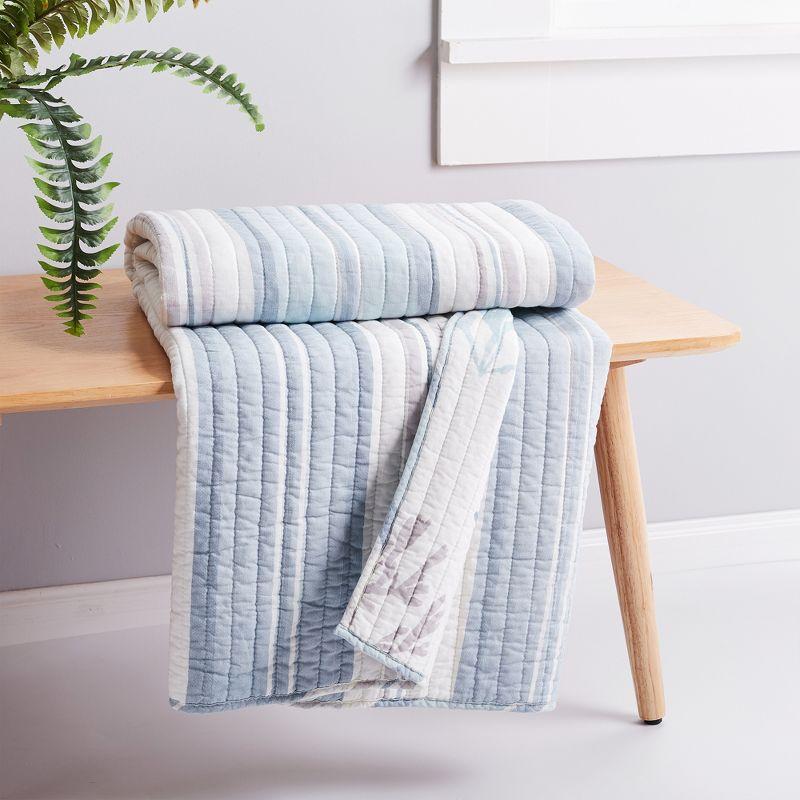 Ipanema Coastal Stripe Quilted Throw - Levtex Home