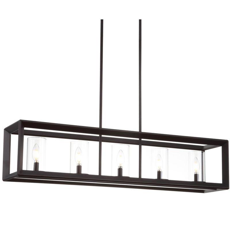 JONATHAN Y Anna Linear 5-light Metal/Glass LED Pendant