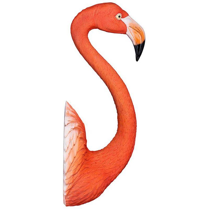 Pink Flamingo Tropical Wall Sculpture